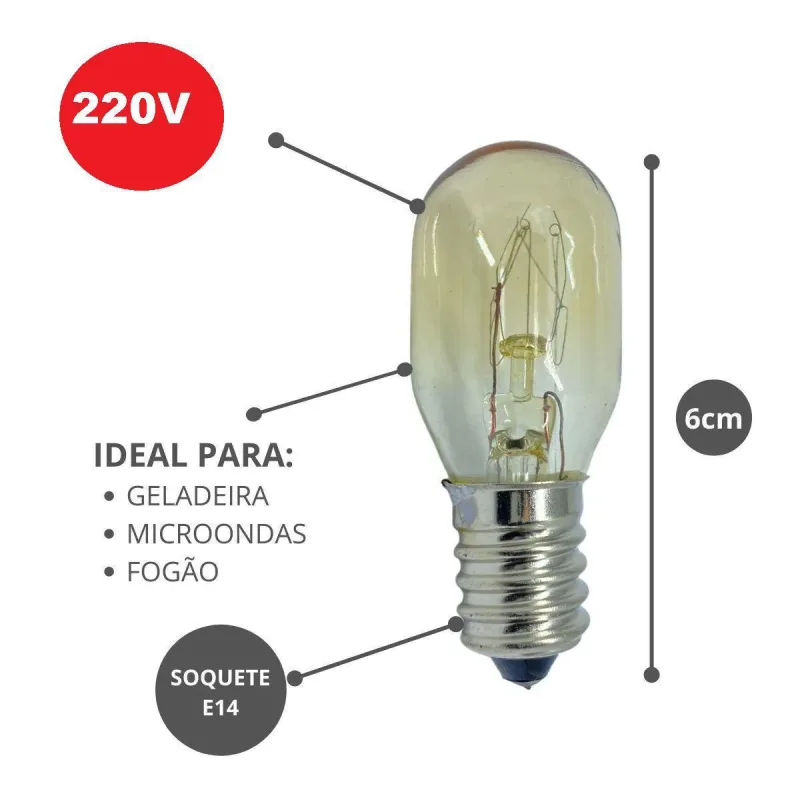 Lâmpada Incandescente 15W Bocal E14 220V Amarela Electrolux - Mafua Info