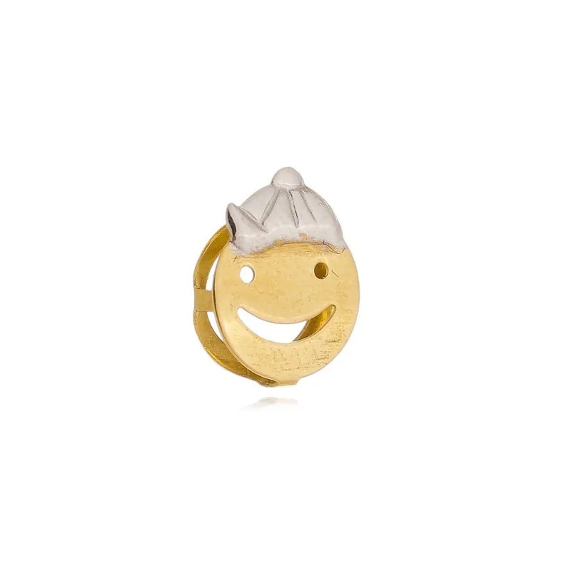 Pingente Menino Carinha Passante Em Ouro 18k