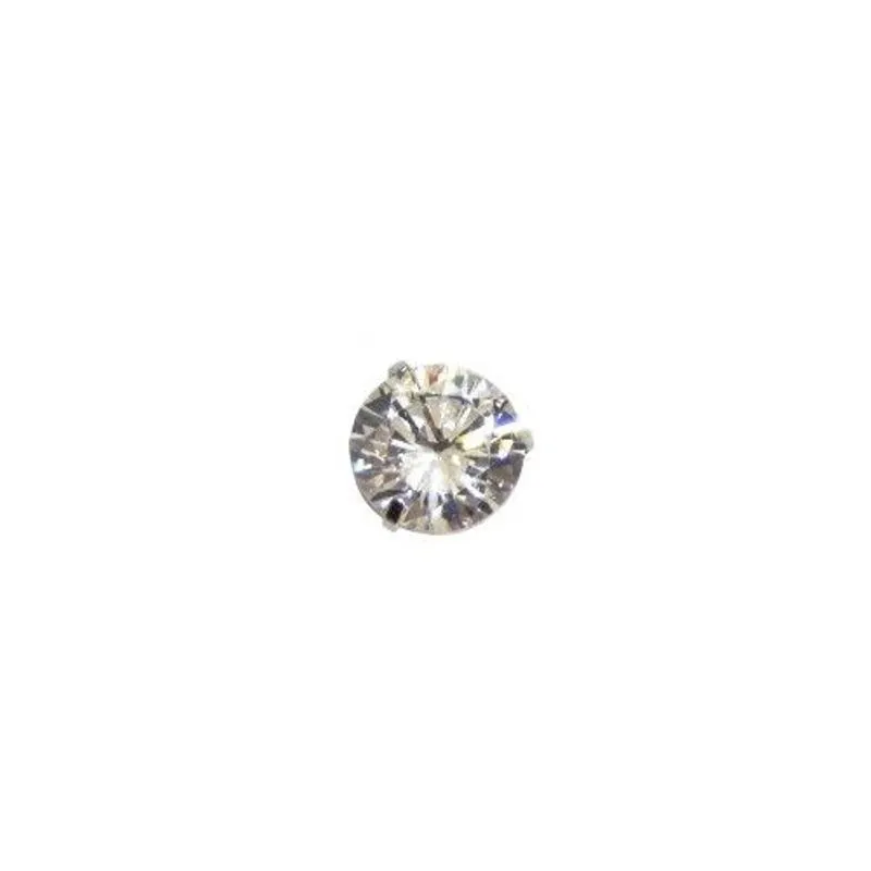 Pingente Ponto de Luz Em Ouro Branco 18k 6mm