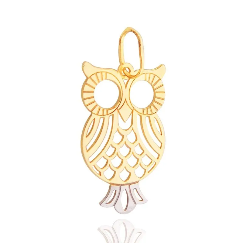 Pingente Coruja Em Ouro 18k