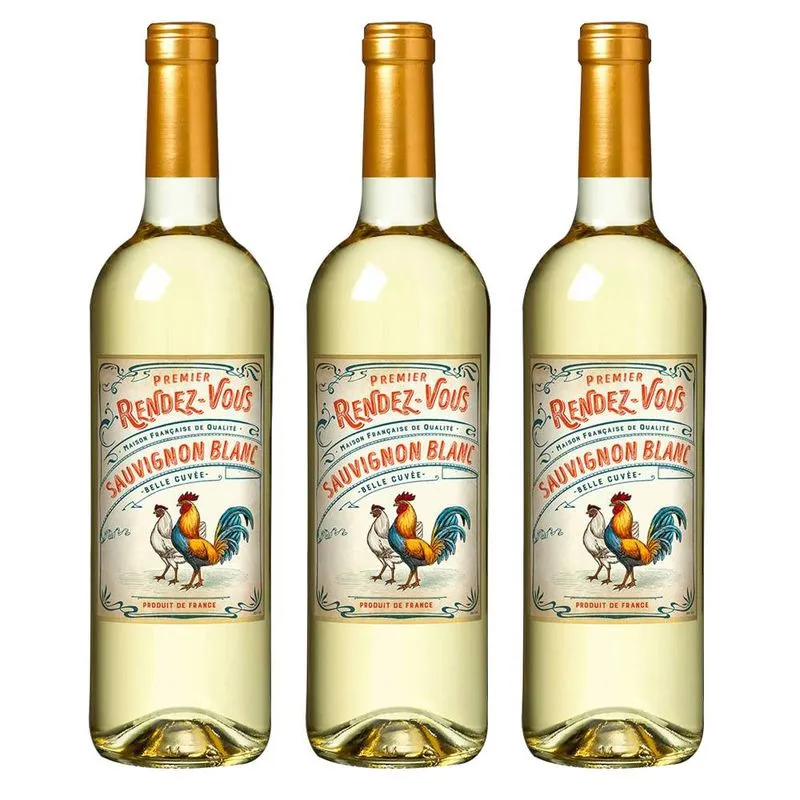 Kit 03 Un. Vinho Premier Rendez-vous Sauvignon Blanc 750ml