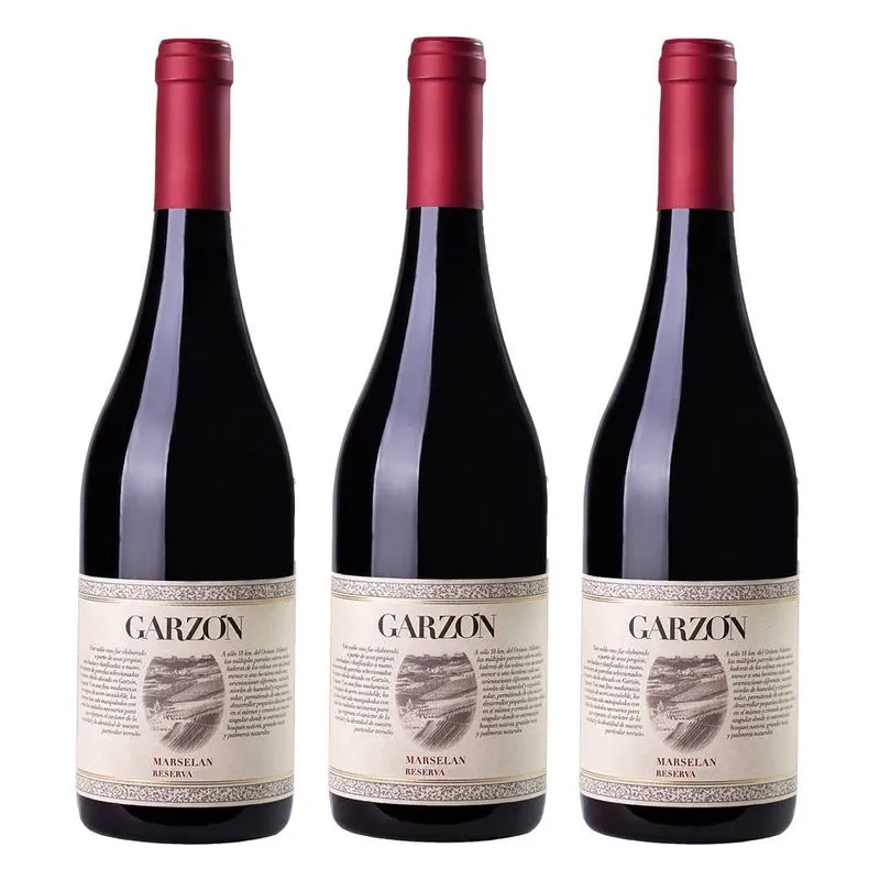 Kit 03 Unidades Vinho Garzón Reserva Marselan 750ml