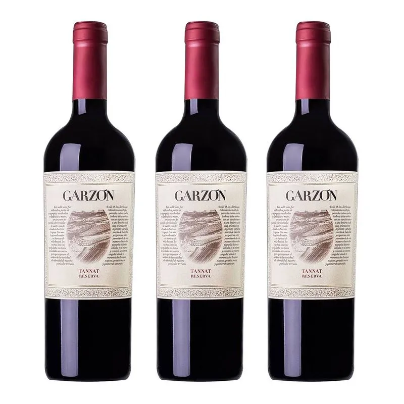 Kit 03 Unidades Vinho Garzón Reserva Tannat 750ml