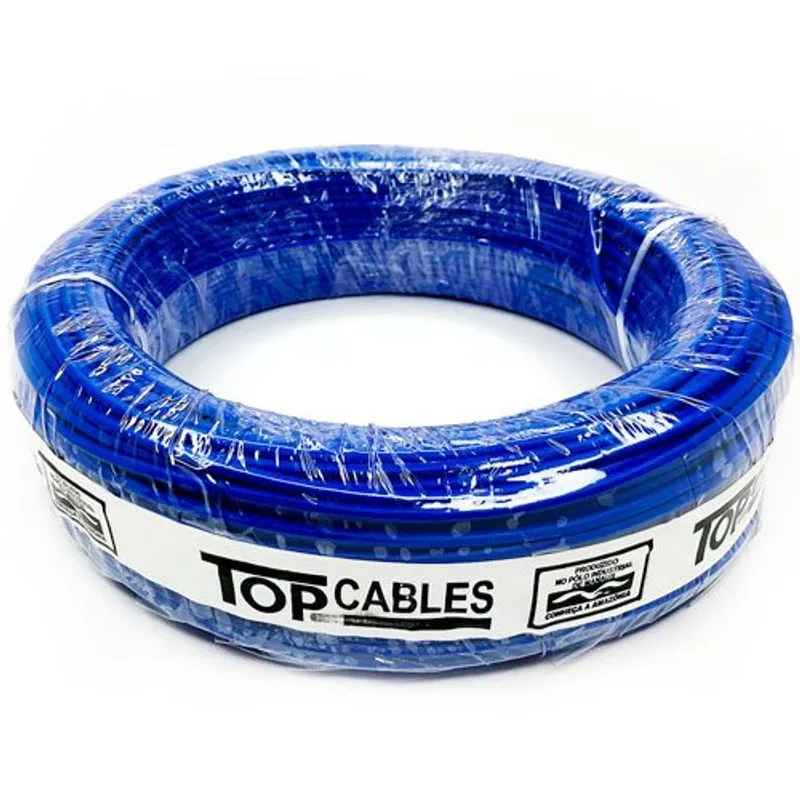 Cabo Elétrico 6mm 100 Metros Top Cables Azul (MP)
