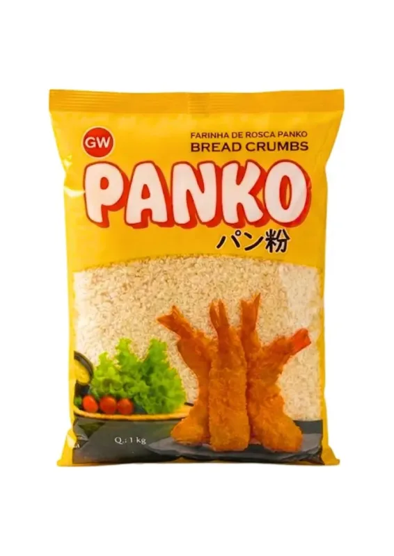 GW PANKO 1kg - Farinha de rosca panko. Origem: Brasil