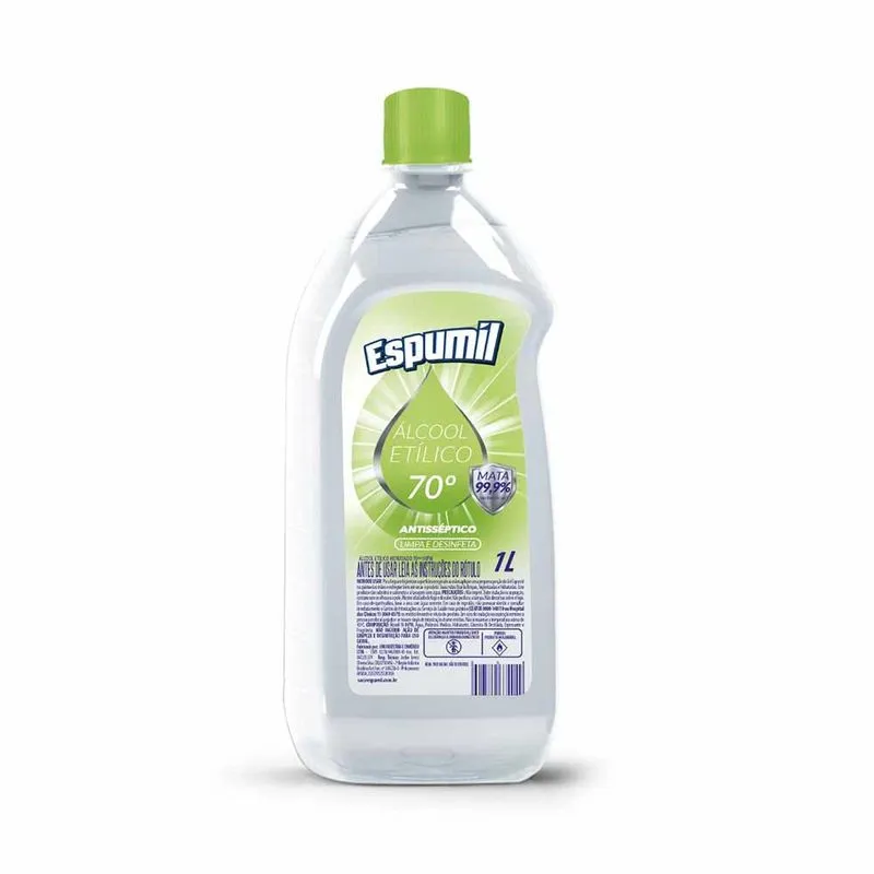 Álcool Etílico Hidratado Espumil 70% 1l