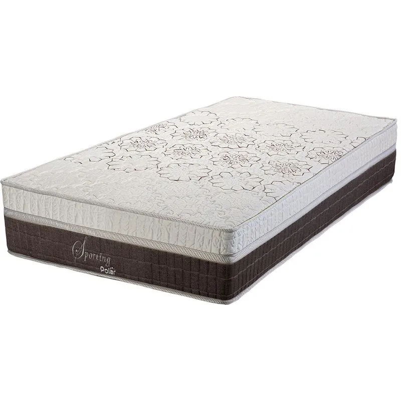 Colchão Solteiro Polar Sporting Molas ensacadas 88x188x30cm Cinza