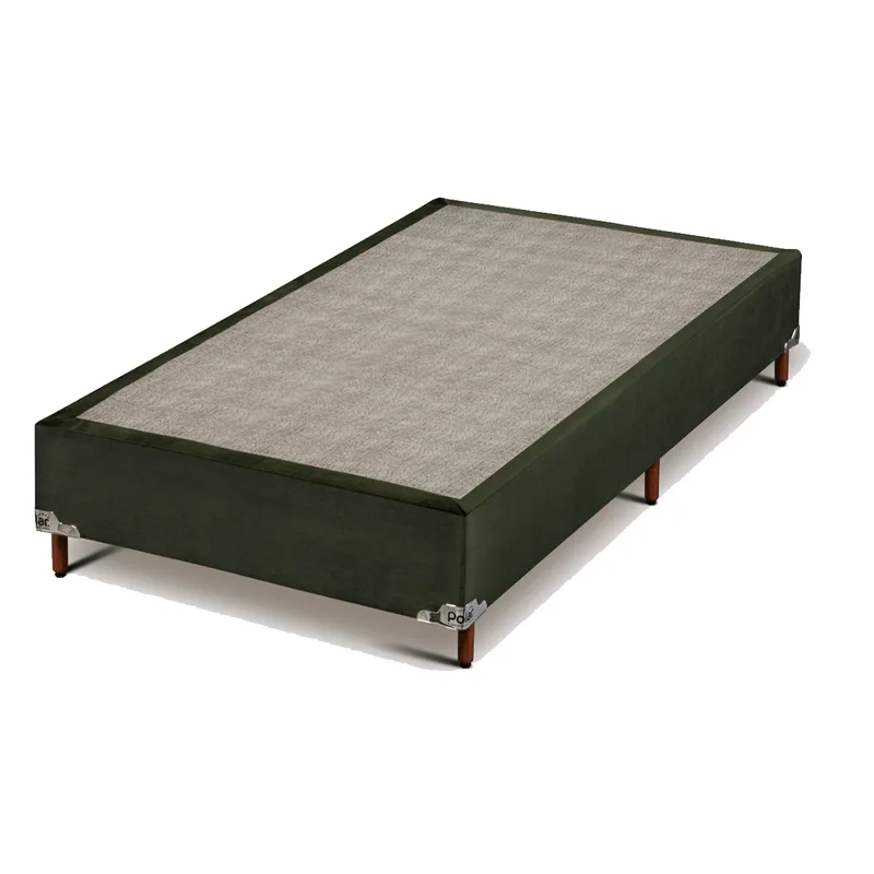 Base Box de Casal 100% Poliéster Polar Stella 138x188x38cm Verde Voltagem