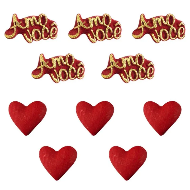 Confeitos de Açúcar Amo Você/Corações 10 Unidades ABELHA CONFEITEIRA