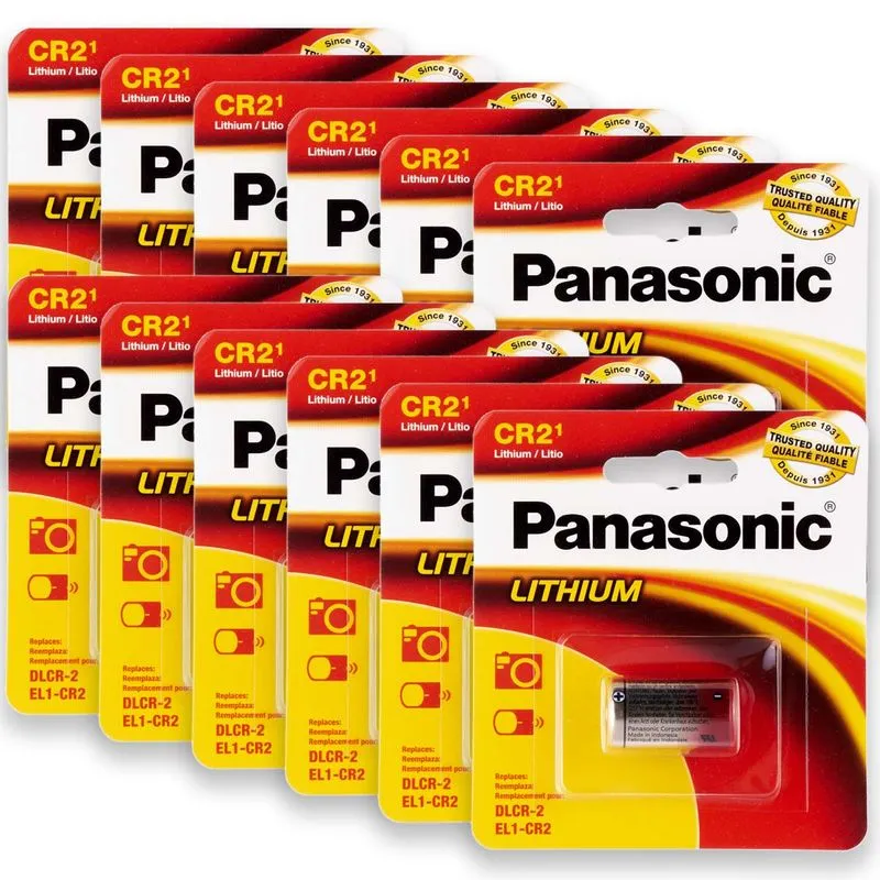 12 Pilhas Panasonic Cr2 3v Bateria 12 Cartelas