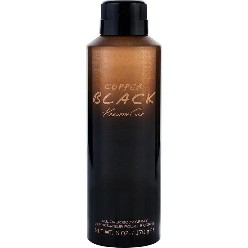 Água De Cheiro Masculina Kenneth Cole Copper Black Spray Corporal 180 Ml