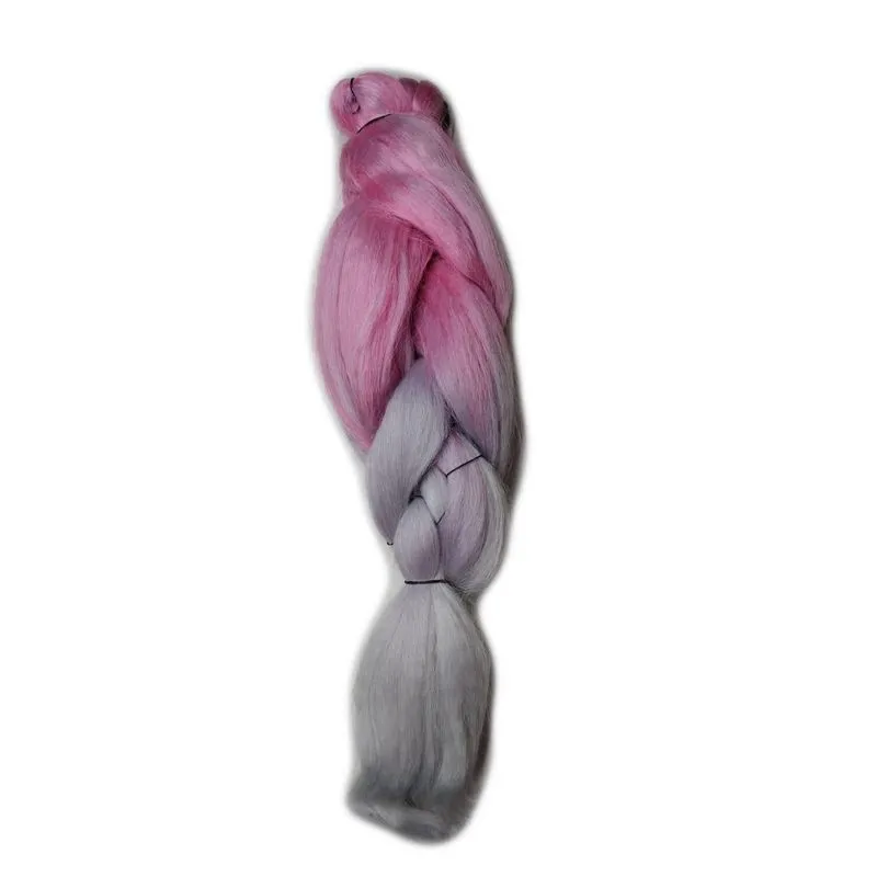 Cabelo Sintético Jumbão 399gr Para Tranças Box Branco E Rosa