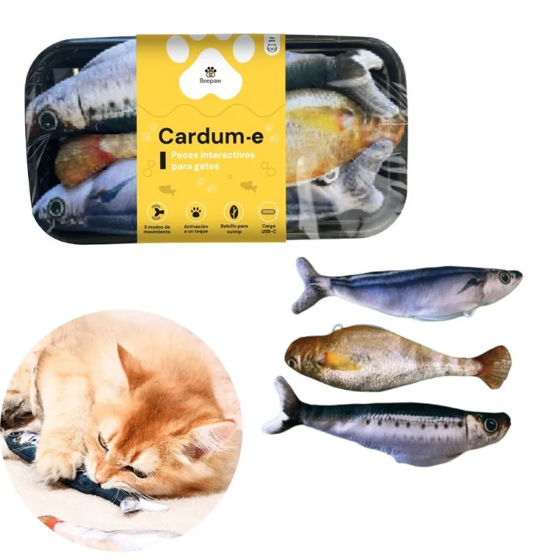 Set x3 de peces interactivos para gatos CARDUM-E SET X3 DE PECES INTERACTIVOS PARA GATOS CARDUM - E