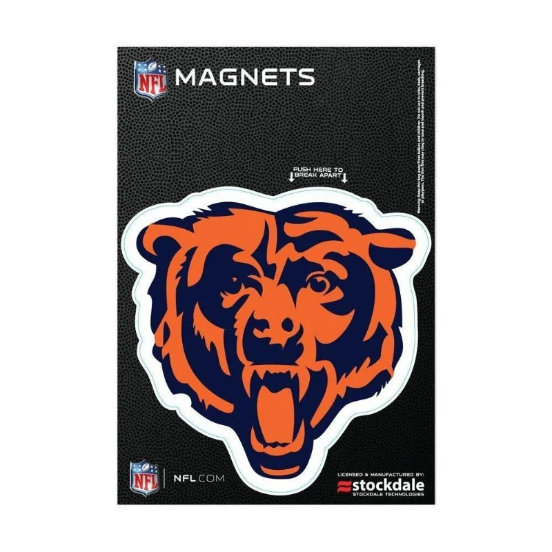 Imã Magnético Vinil 7x12cm Chicago Bears Nfl
