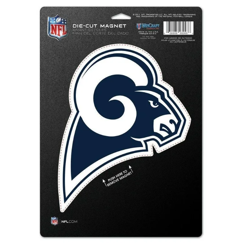 Imã Magnético Vinil 7x12cm Los Angeles Rams Nfl
