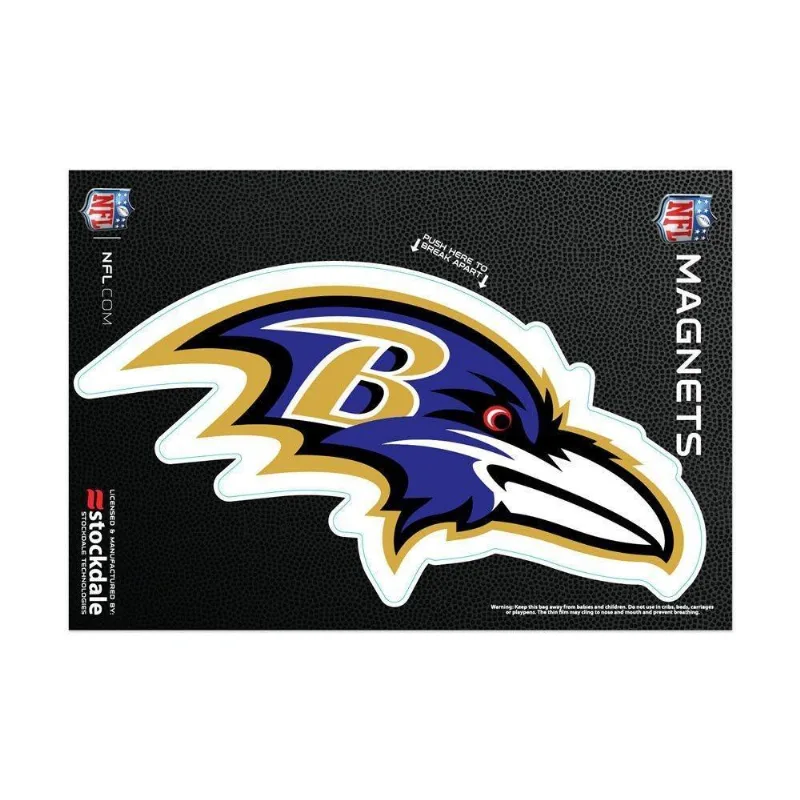 Imã Magnético Vinil 7x12cm Baltimore Ravens Nfl