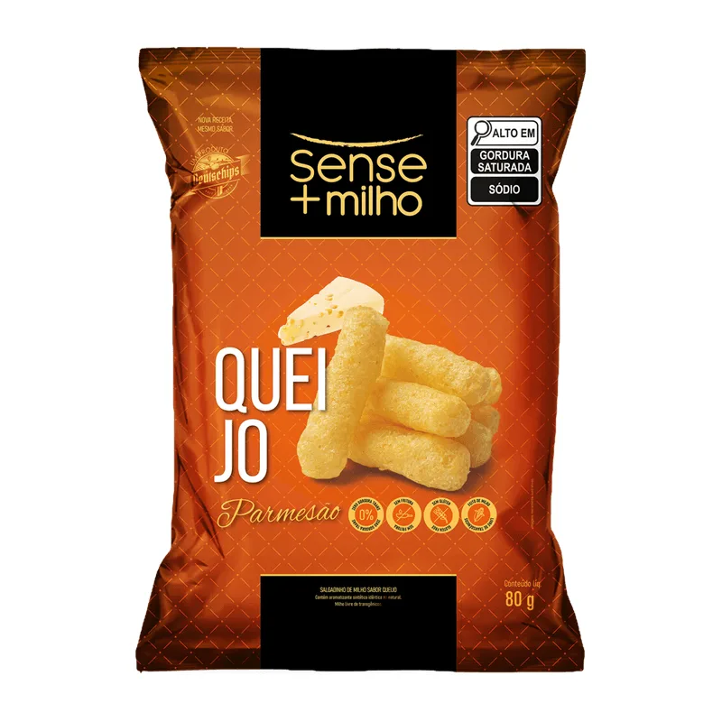 Salgadinho Deutschips Sense+Milho Queijo Parmesão 80g