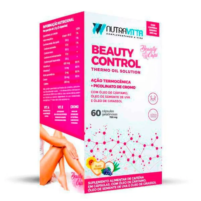 Nutravitta Beauty Control Cromo + Cart + Café + Vitaminas 60 Cápsulas NUTRA VITTA BEAUTY CONTROL CROMO+CART+CA