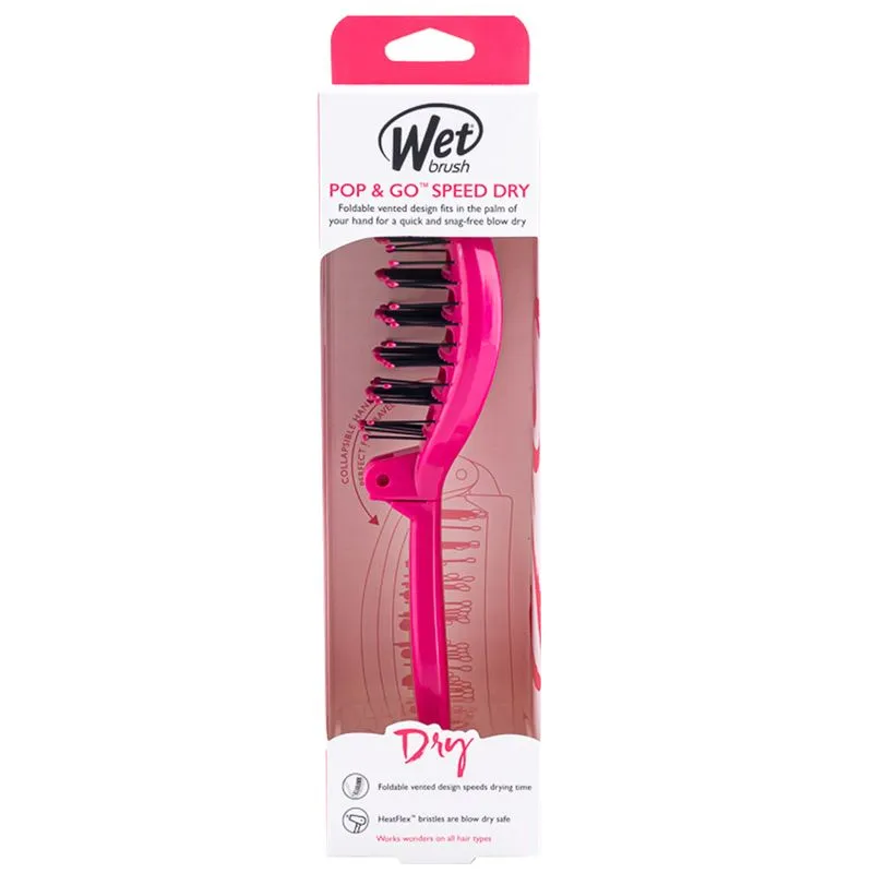 Escova De Cabelo Wetbrush Speed Dry Pop & Go Rosa 1 Un