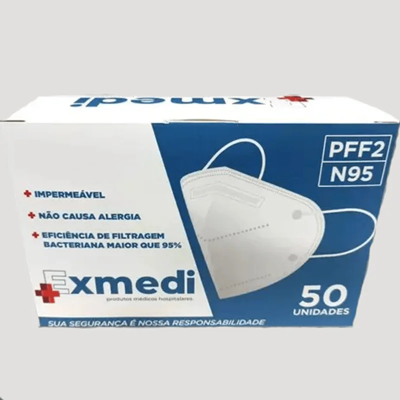 Máscara Respirador Pff2/n95 - Caixa 50 Unidades