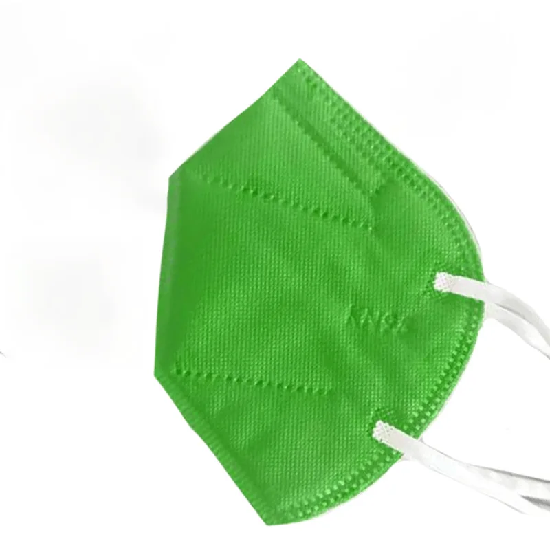 Máscara Kn95 Adulto Verde Colorida - Pacote 10 Unidades