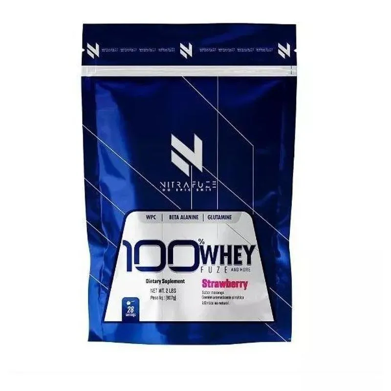 100 Whey Fuze Refil 907g - Morango