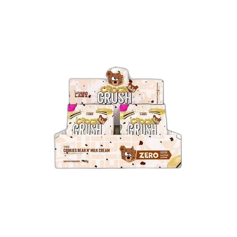 Crock Crush Display 12 Unid. 50g Sabor: Cookies Bear N'
