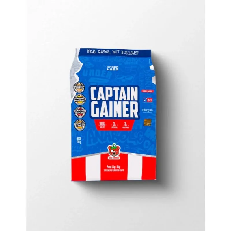 Captain Gainer (3kg) - Sabor: StrawBear