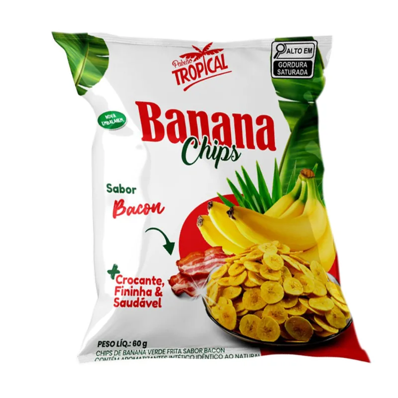 Banana Chips Paixão Tropical Sabor Bacon 60G