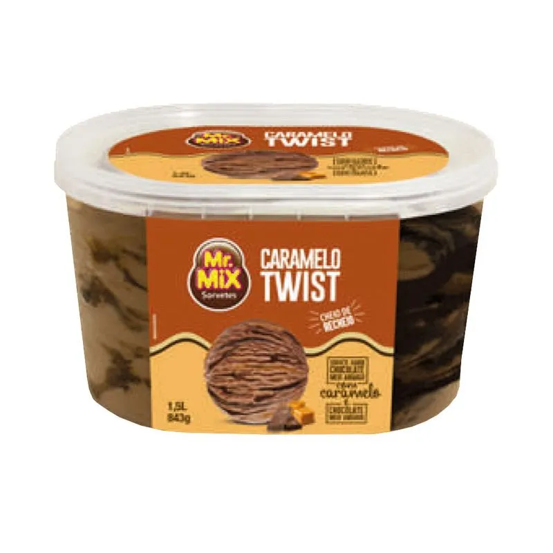 Sorvete Mr Mix Caramelo Twist 1,5l