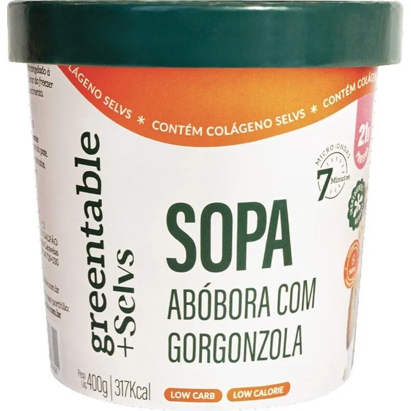 Sopa de Abóbora com Gorgonzola Greentable 400g