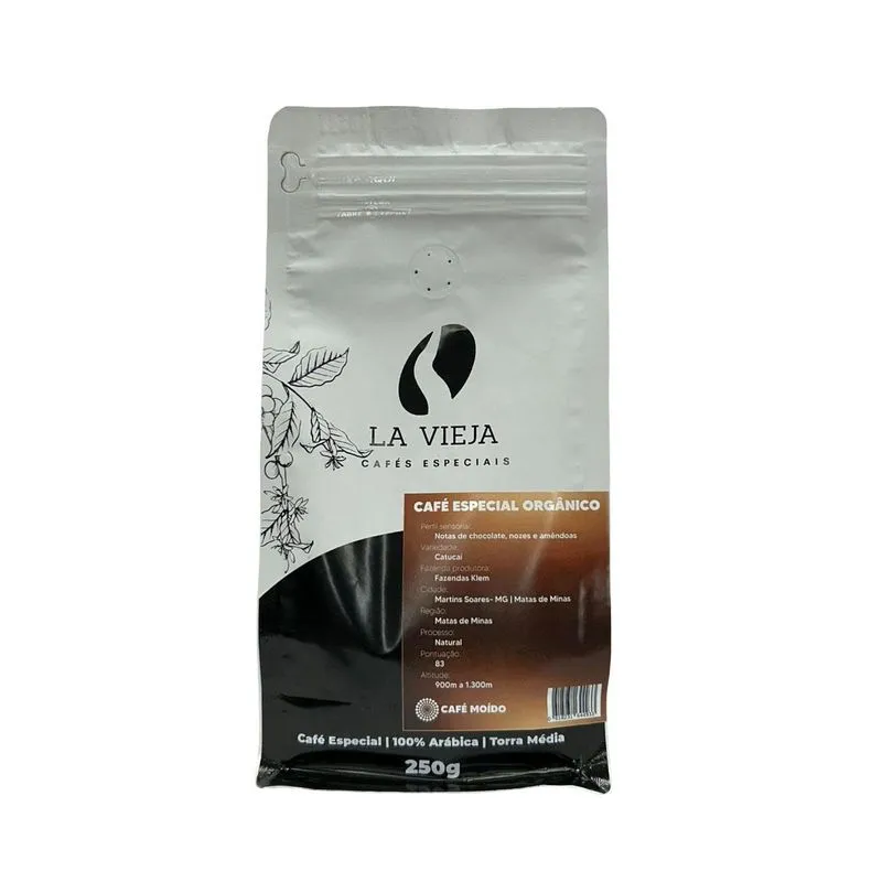 Café Especial Orgânico Moído Torra Média 250g La Vieja