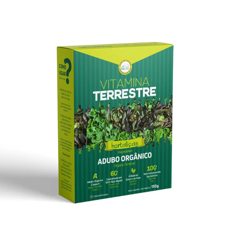 Adubo Orgânico Para Hortaliças 150g - Vitamina Terrestre