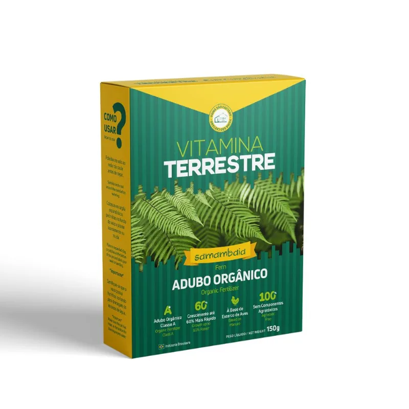 Adubo Orgânico Para Samambaia 150g - Vitamina Terrestre