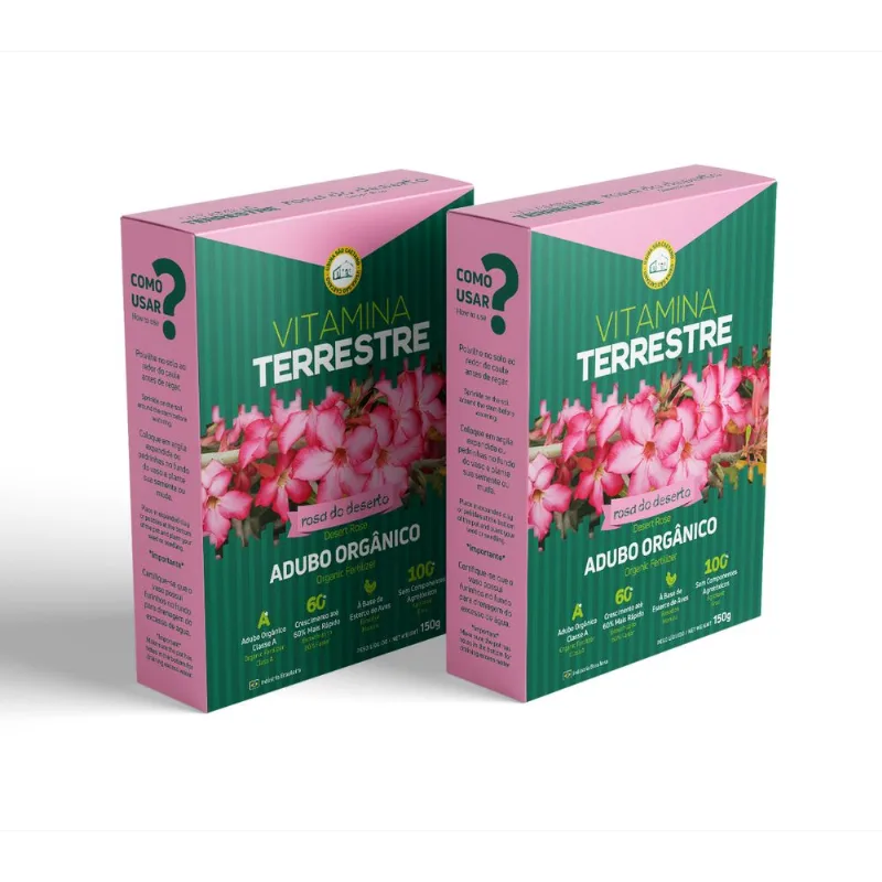 Adubo Orgânico para Rosa do Deserto - Vitamina Terrestre