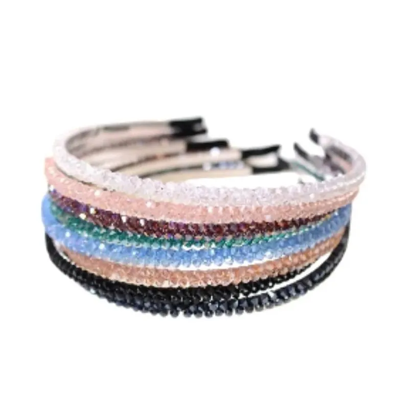 Tiara de Cabelo Filó com Pedras Cores Sortidas
