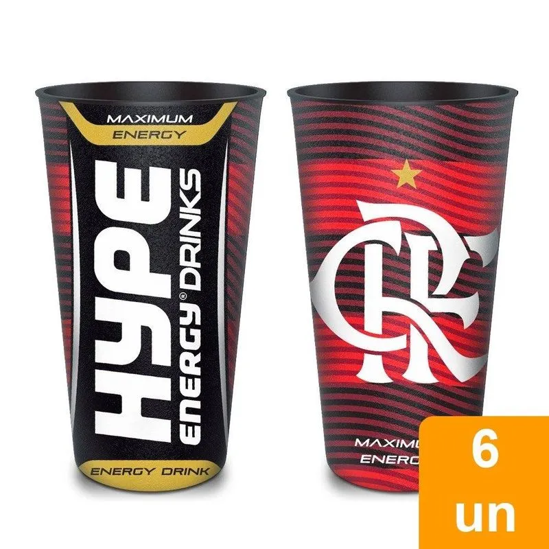 Copo Hype Flamengo Pp - Embalagem Com 6 Unidades