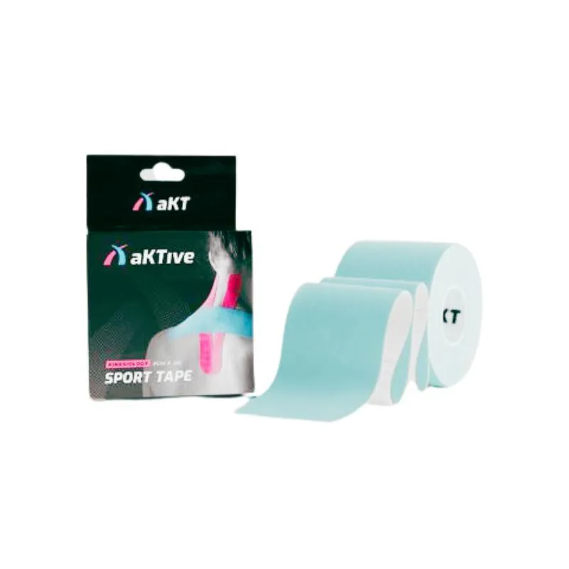Bandagem Aktive Sport Tape Kinesiology - 5cmx5m Verde Água
