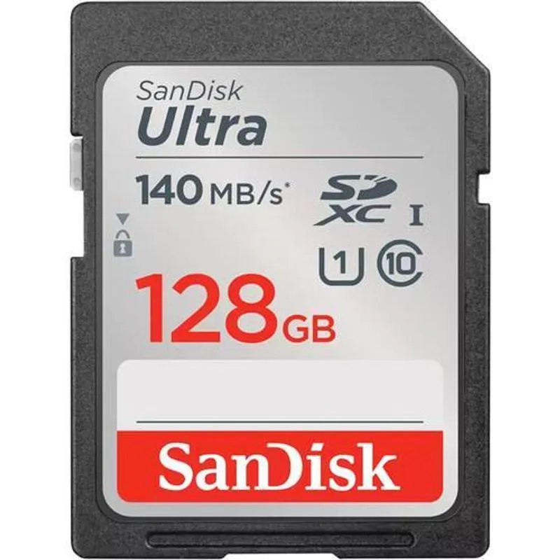 Cartão De Memória Sandisk Sd Xc 128gb Ultra Uhs-i 140mb/s