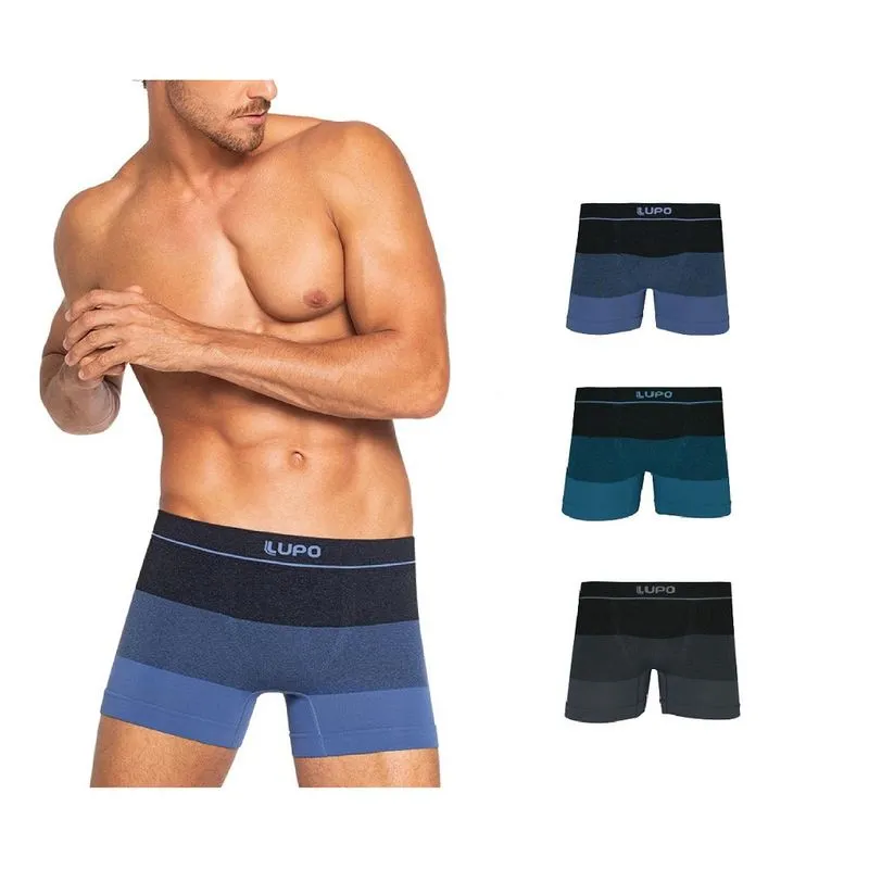 Kit Com 6 Cuecas Boxer Lupo Microfibra Fio Texturizado A Ar Masculino Original Oferta 733-012 Kit Com 6 Cuecas Boxer Lupo Microfibra Fio Texturizado A Ar Masculino Original Oferta 733-12