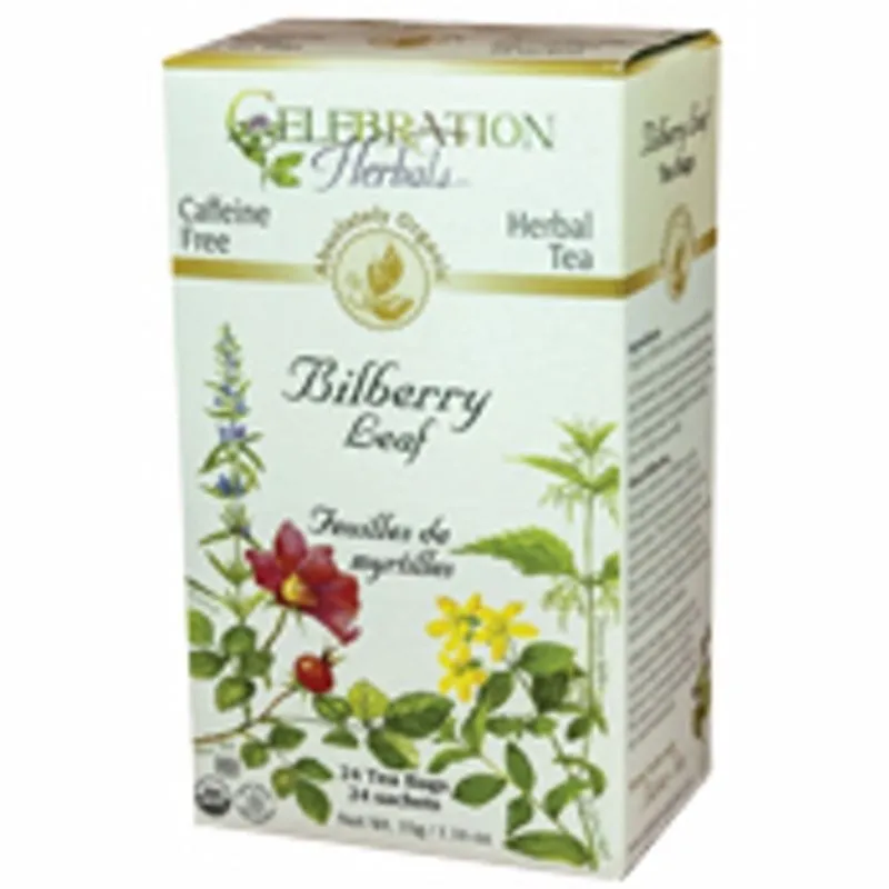 Chá Orgânico Da Folha De Bilberry 24 Sacos Por Ervas De Celebração