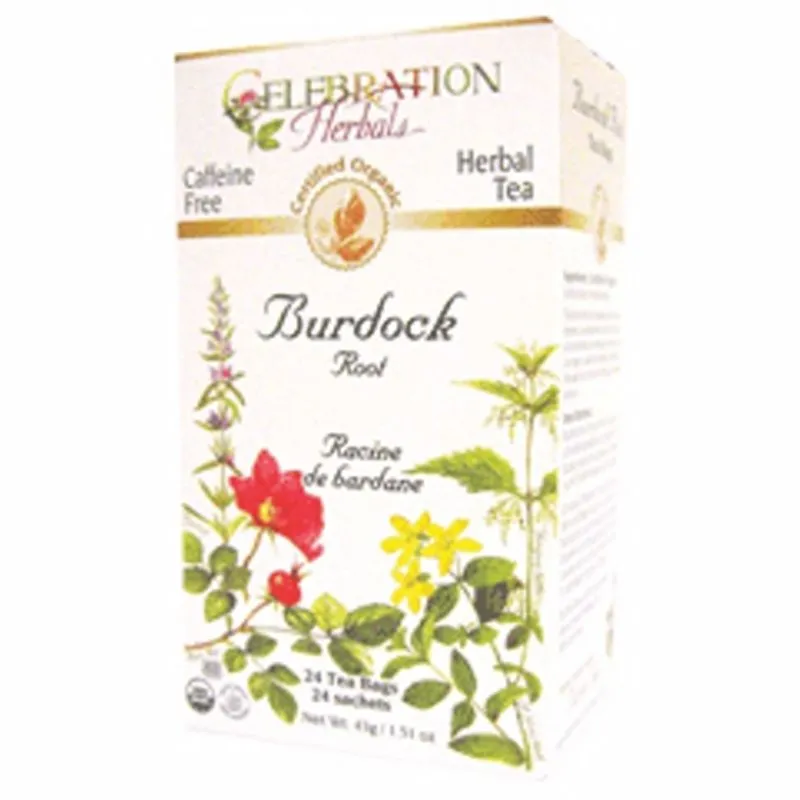 Chá Orgânico De Raiz De Bardana 24 Saquinhos Da Celebration Herbals (pacote Com 6)