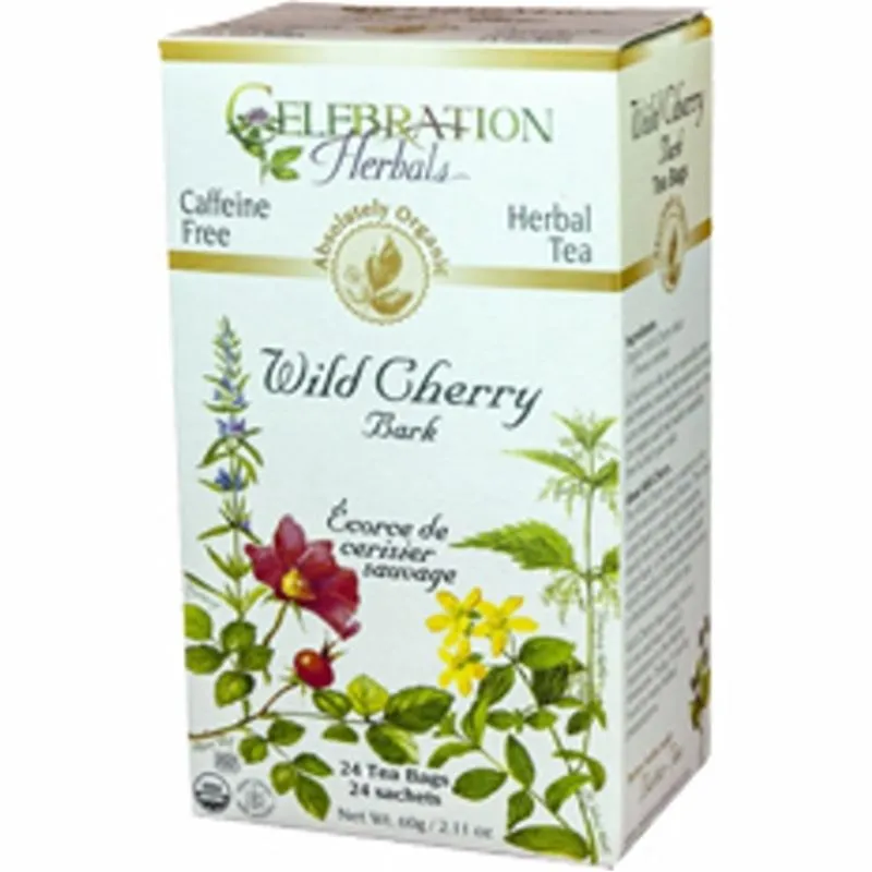Chá Orgânico De Casca De Cereja Selvagem 24 Saquinhos Da Celebration Herbals (pacote Com 6)