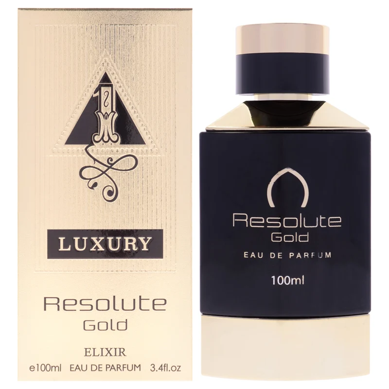 Khalis Luxury Collection - Resolute Gold Elixir by Khalis for Men - 3.4 oz EDP Spray 3.4 oz