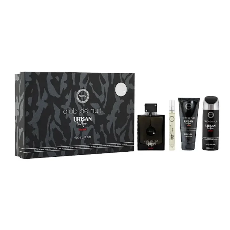 Kit Perfume Armaf Club Intense Edt Masculino 105ml + 10ml + Shower 100ml + Spray 200ml