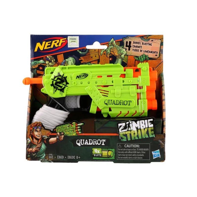 Lanzador Nerf Zombie Strike Quadrot Pistola Nerf Zombie Strike Quadrot