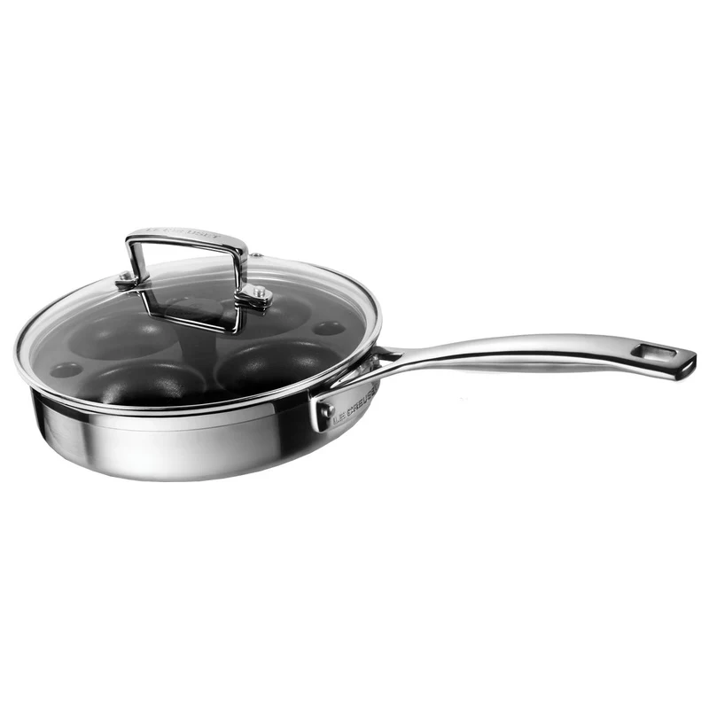 Le Creuset 3 Ply Stainless Steel 20cm Saute Pan With Poaching Insert