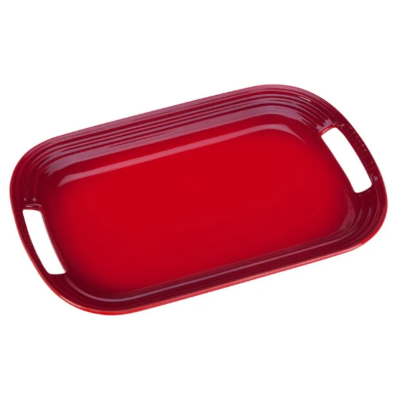 BANDEJA DE SERVIR LE CREUSET 36CM EM CERÂMICA Vermeho