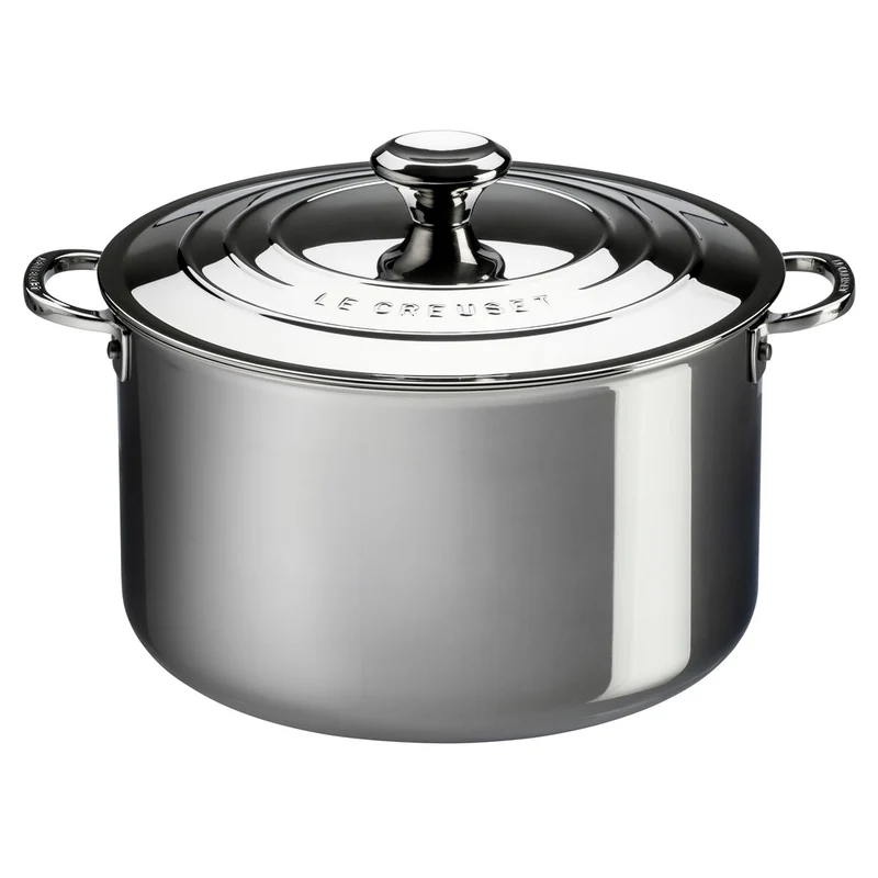 Le Creuset Signature Stainless Steel 24cm Stock Pot With Lid