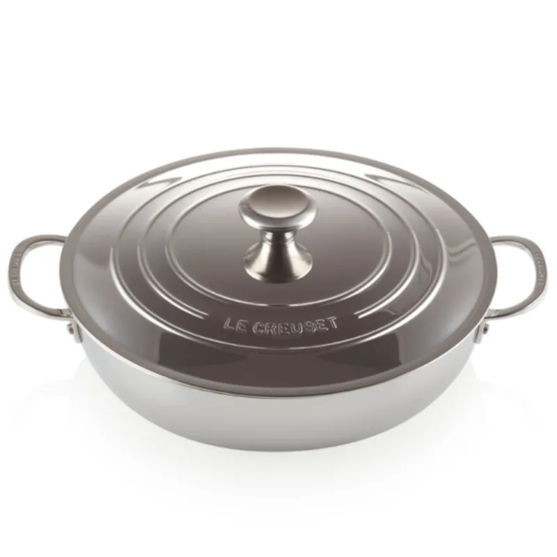 CAÇAROLA LE CREUSET BUFFET SIGNATURE 3-PLY AÇO INOX 30CM 96600730000100